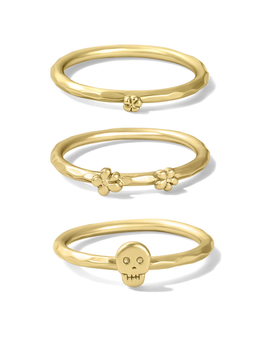 Heart Bones Ring Set