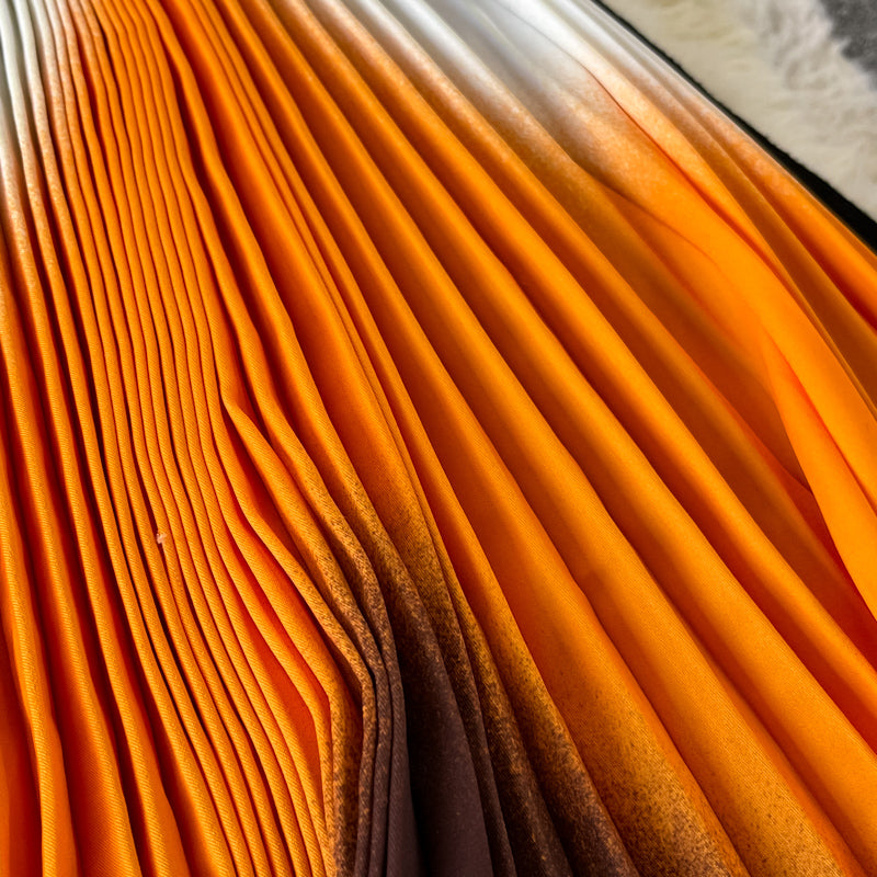 Long Sleeve Knitted Pleated Dress