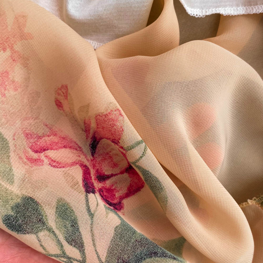 Elegant V-neck Floral Printed Dress