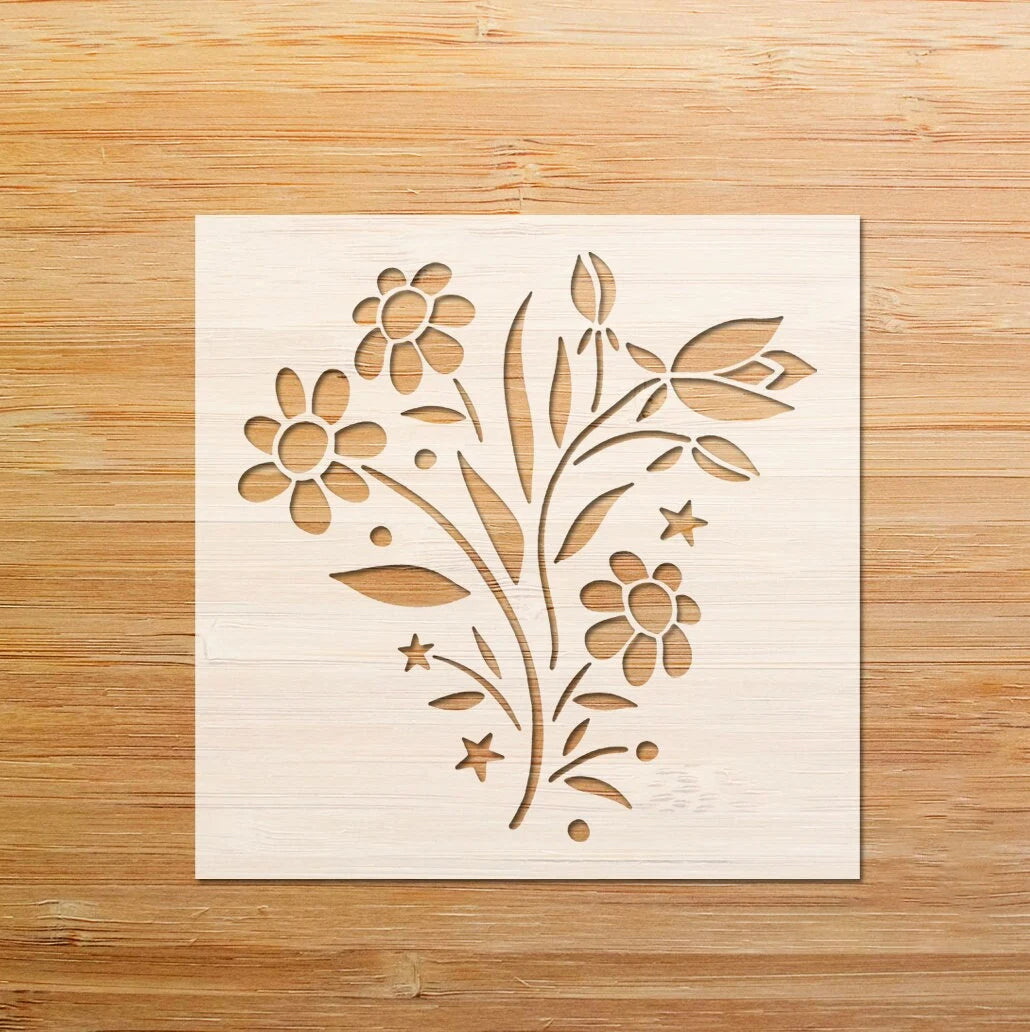 Wild Flowers-Small Stencil