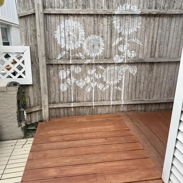 Sunflower Garden Stenciled Walls