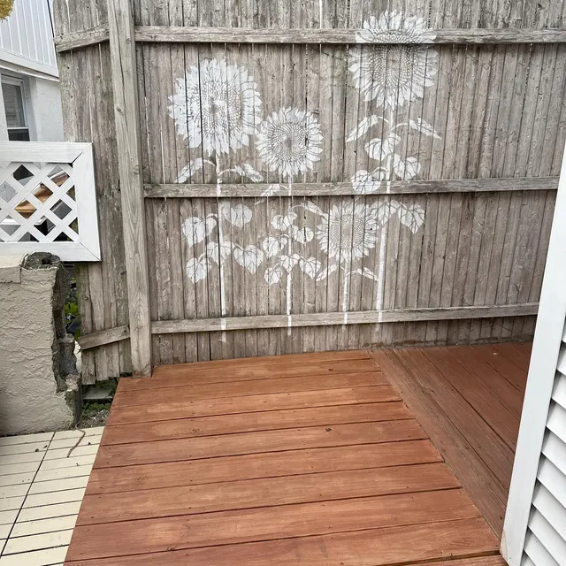 Sunflower Garden Stenciled Walls