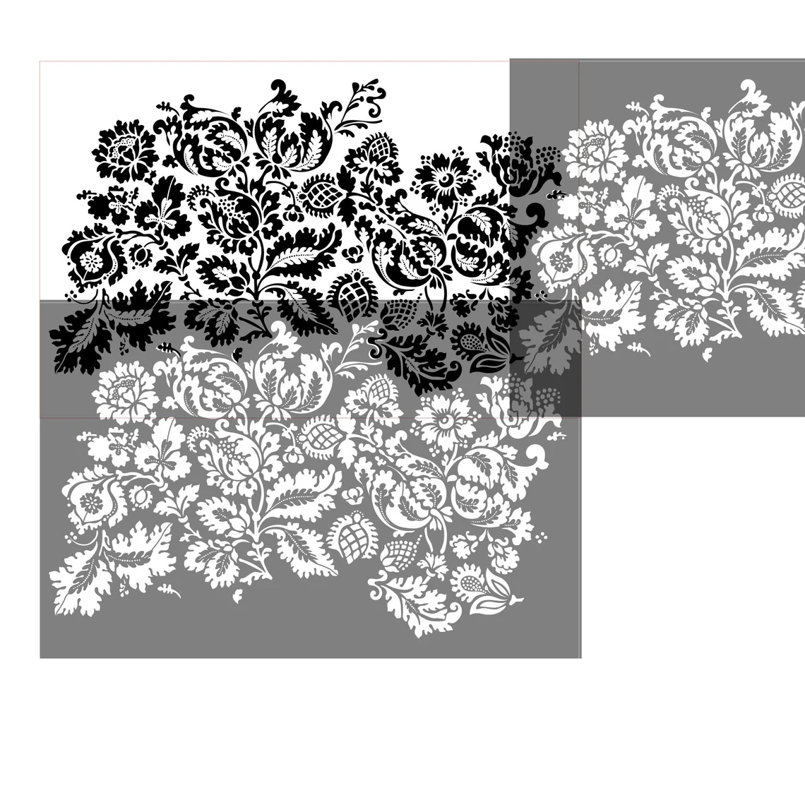 Ancient Roman Magic Peony Wall Stencil