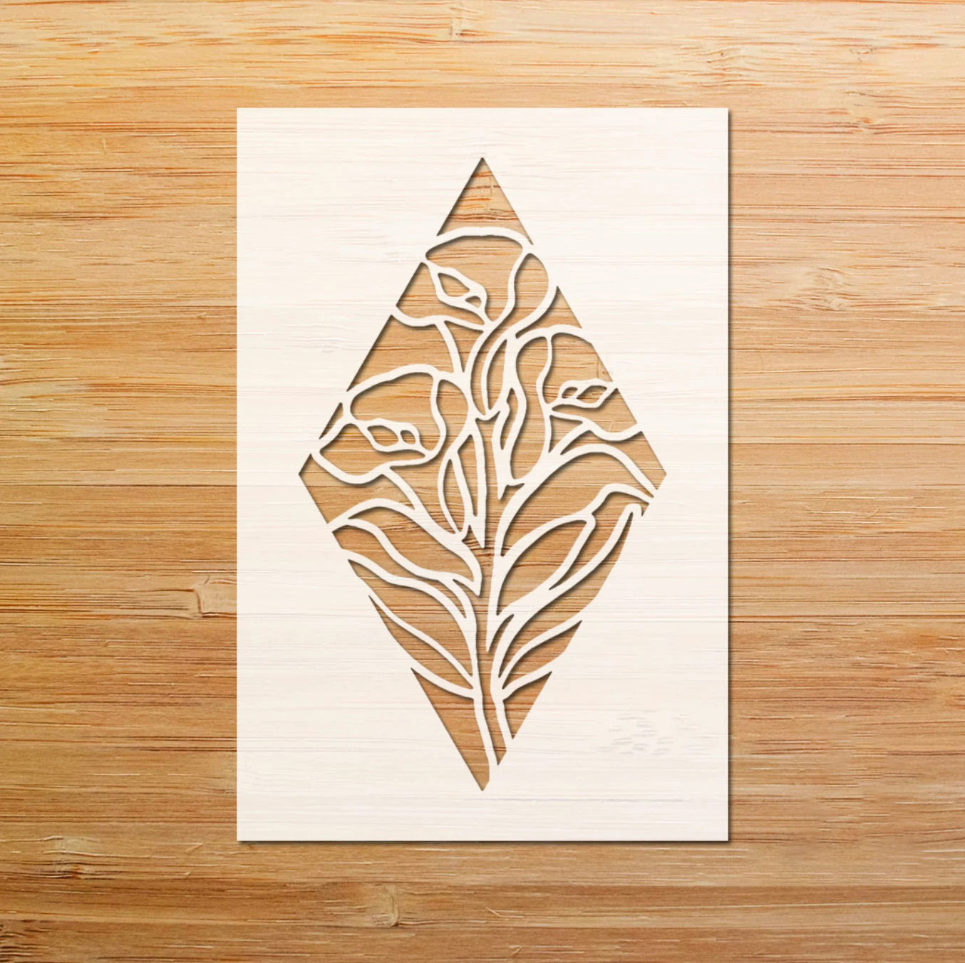 Diamond Leaf Stencil