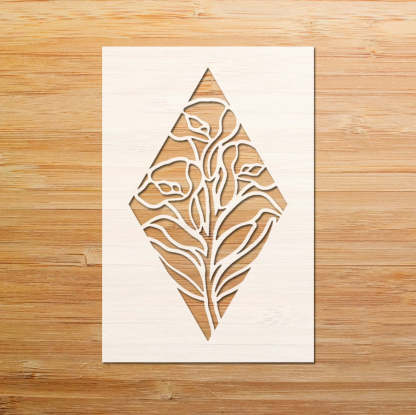 Diamond Leaf Stencil