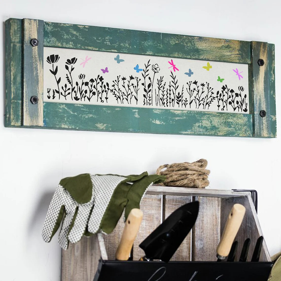 Wildflower Bouquet Wall Stencil