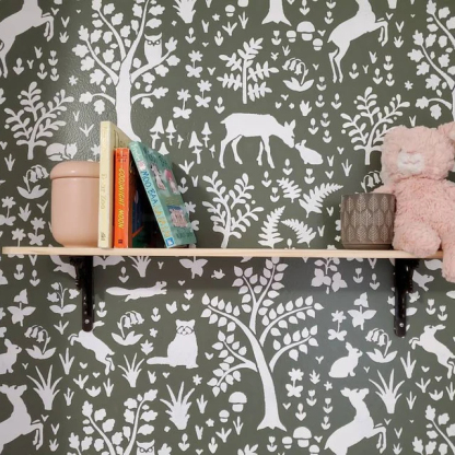 Secret Forest of Small Animals Wall Stencil