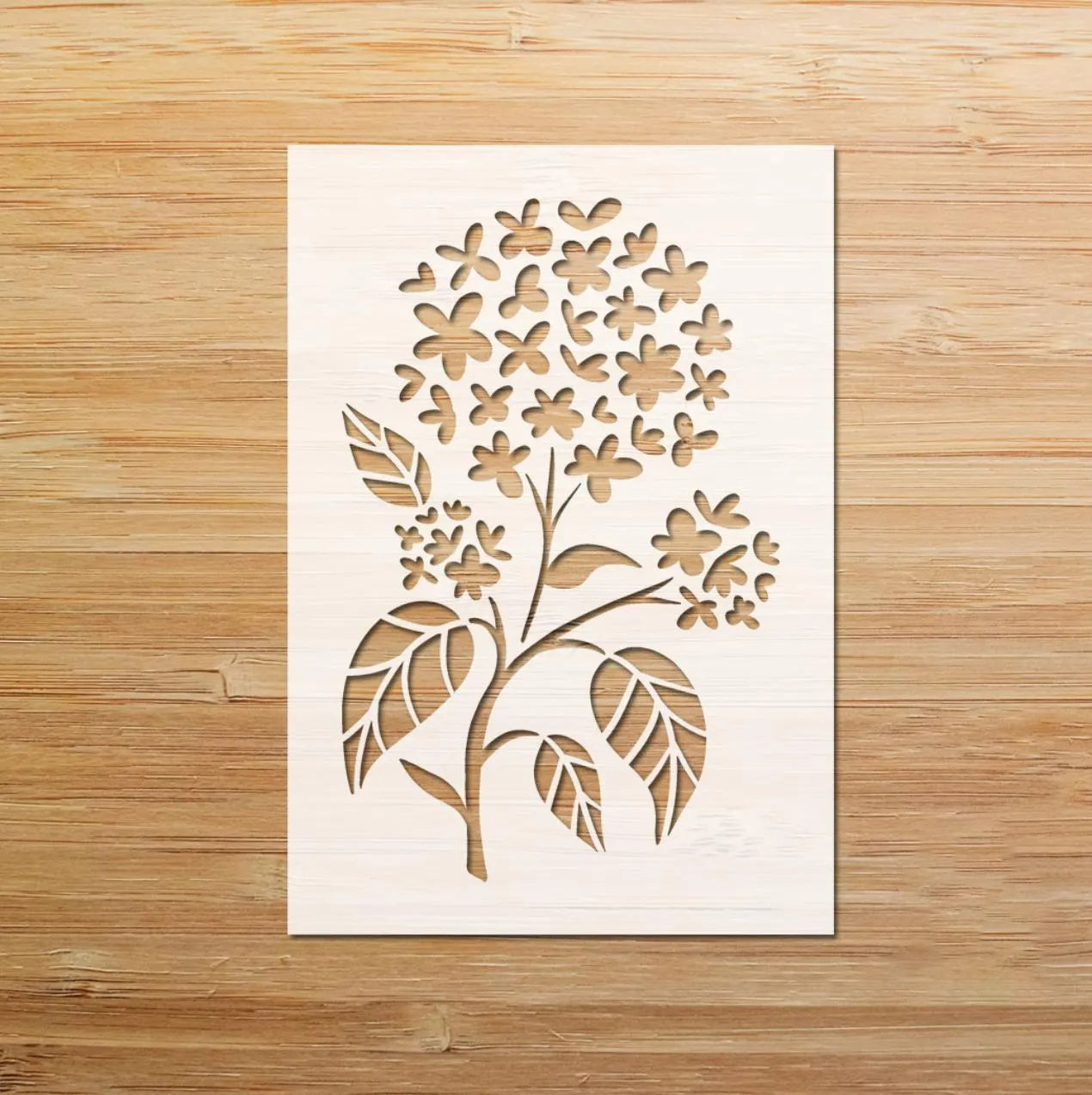 Hydrangea Flower-Small Stencil