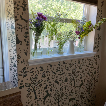 Secret Forest of Small Animals Wall Stencil