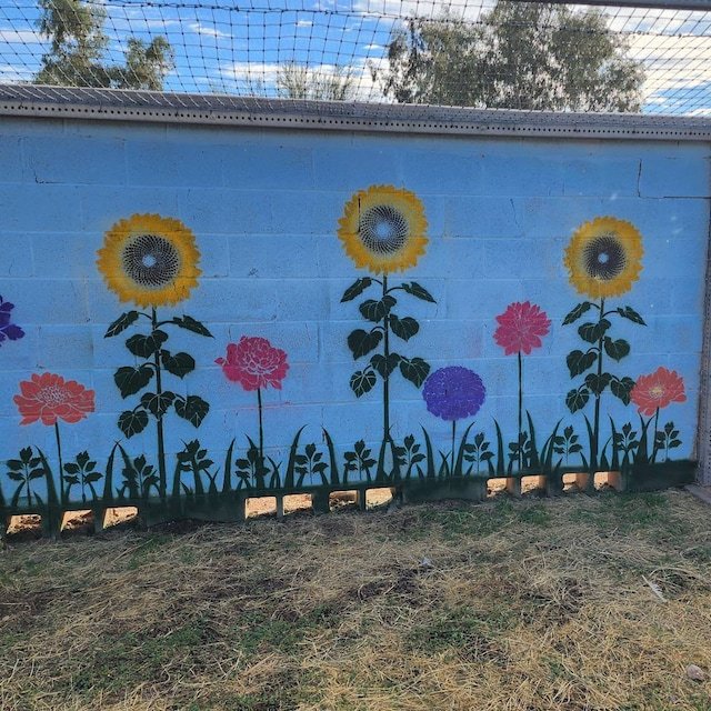 Sunflower Garden Stenciled Walls