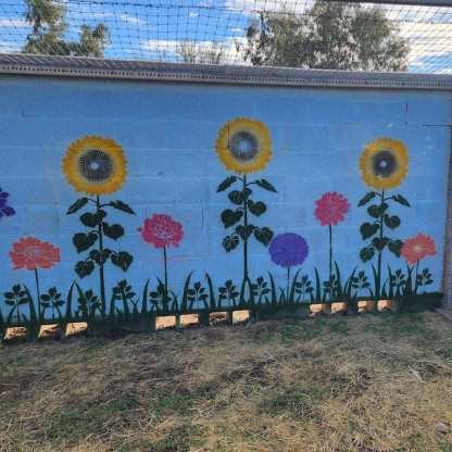 Sunflower Garden Stenciled Walls