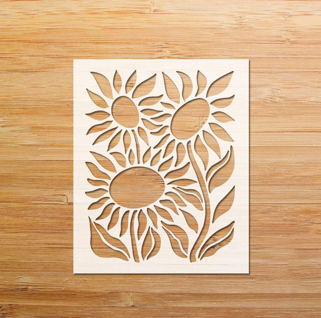 Sunflower Flower-Small Stencil