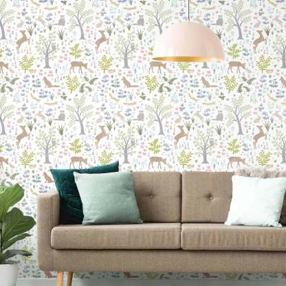 Secret Forest of Small Animals Wall Stencil