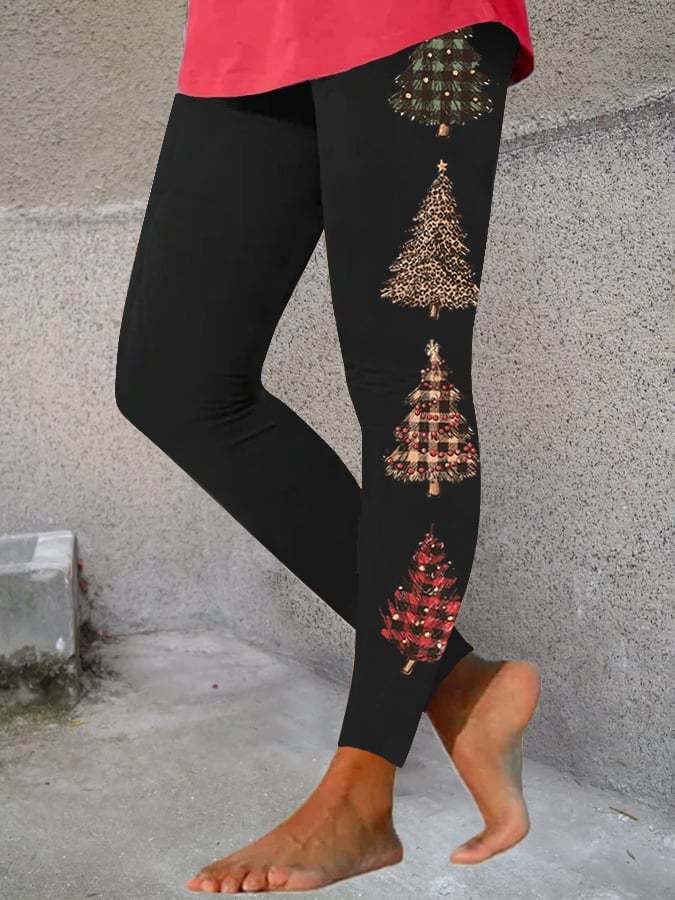Women's Holiday Tree Print Leggings