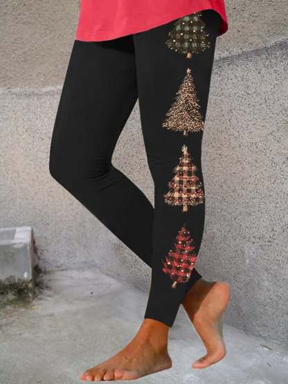 Women's Holiday Tree Print Leggings