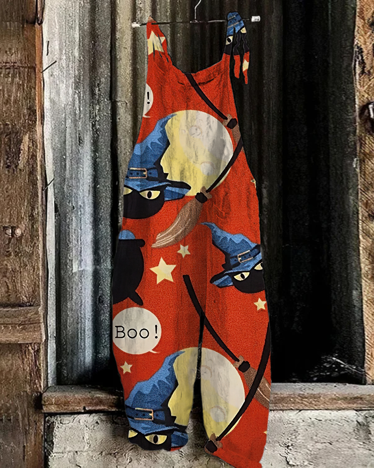 Hallowmas Print Loose Casual Jumpsuit