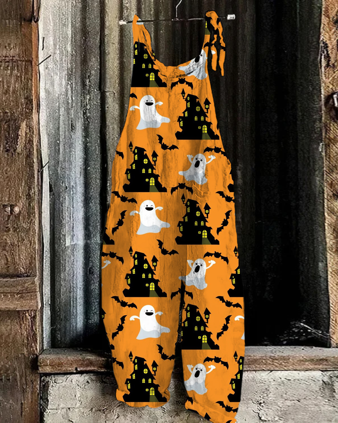 Hallowmas Print Loose Casual Jumpsuit