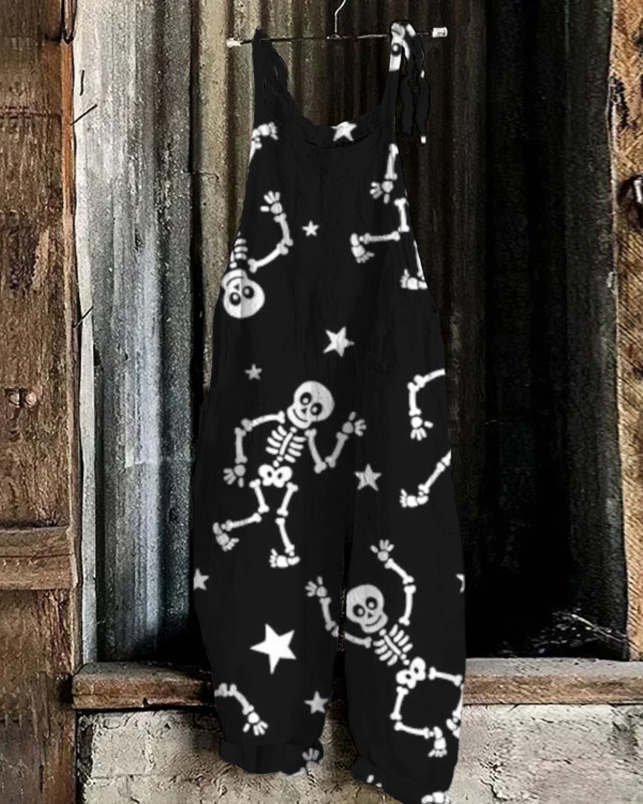 Hallowmas Print Loose Casual Jumpsuit