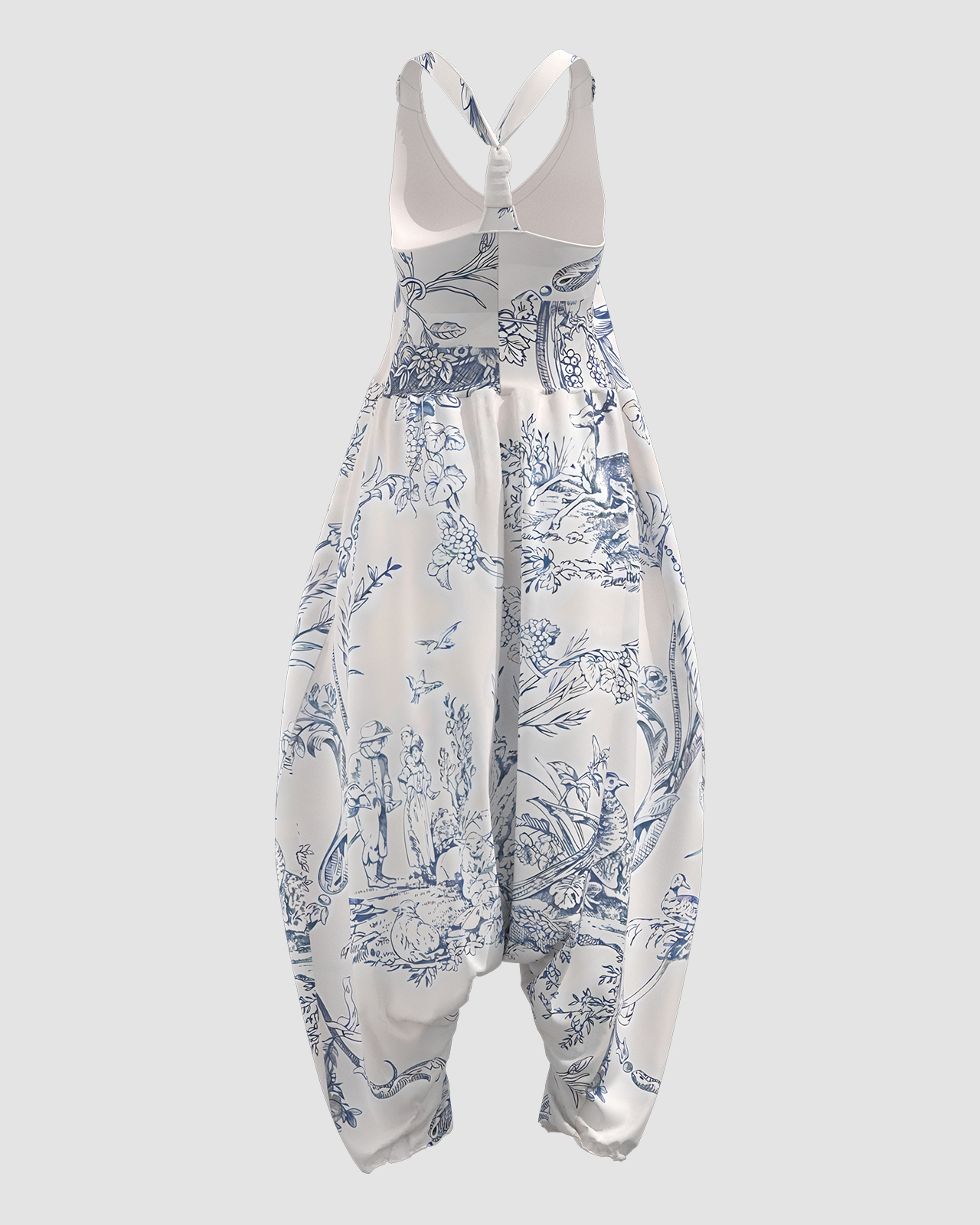 Women's Deer Print Sleeveless Jumpsuit Harem Pants
