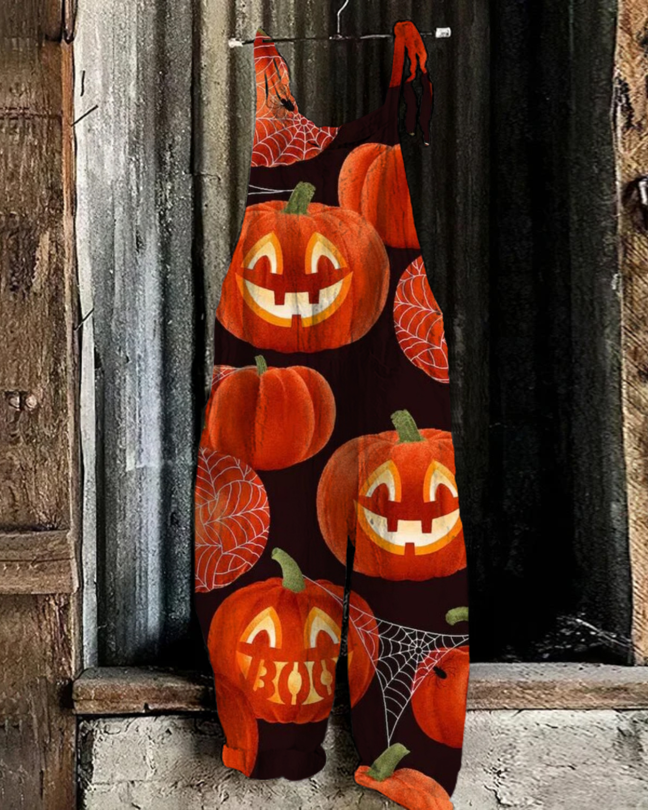 Hallowmas Print Loose Casual Jumpsuit