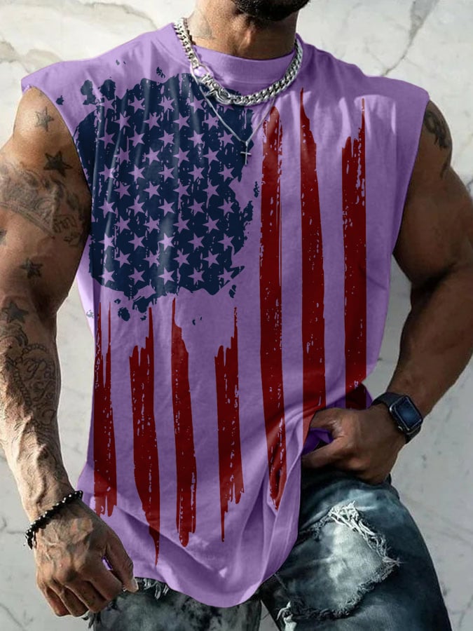 Men's Casual Printed Tank Top