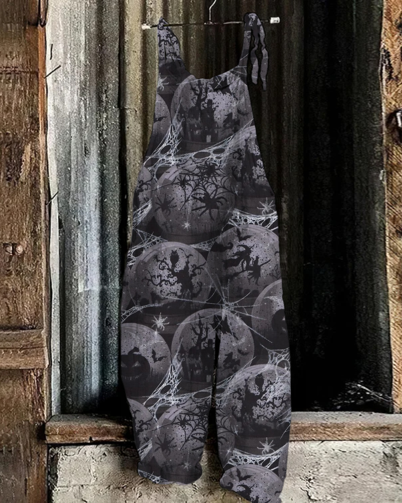 Hallowmas Print Loose Casual Jumpsuit