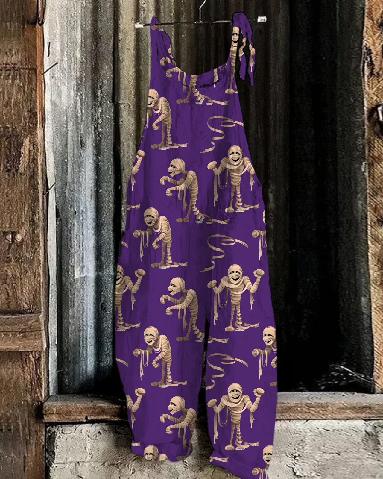 Hallowmas Print Loose Casual Jumpsuit