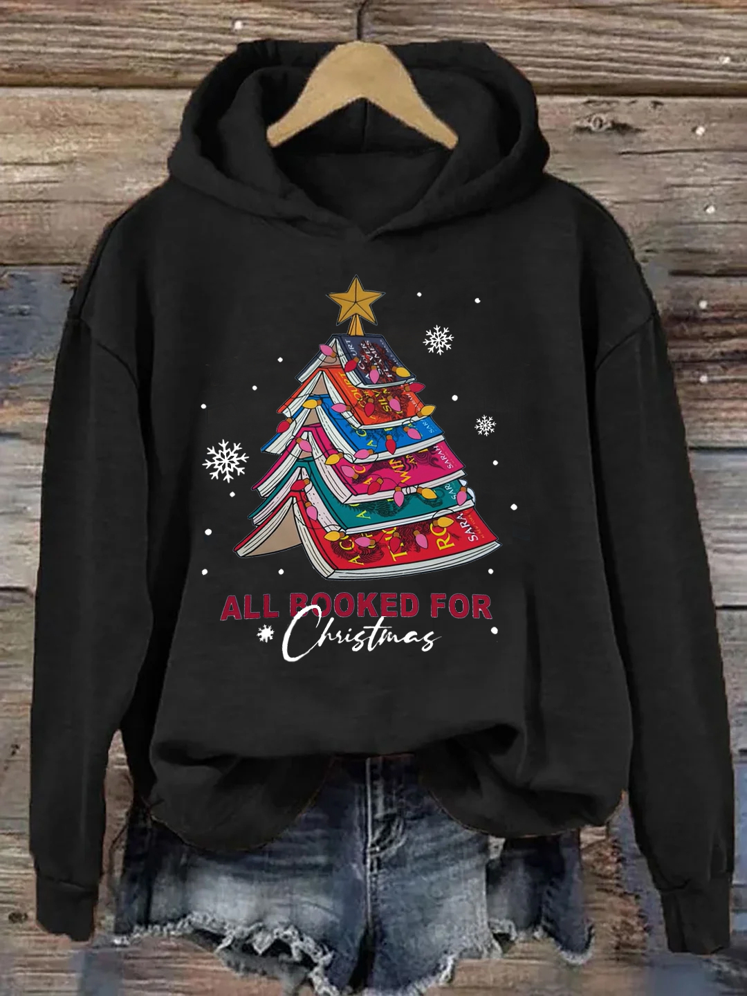Christmas Tree Print Hoodie