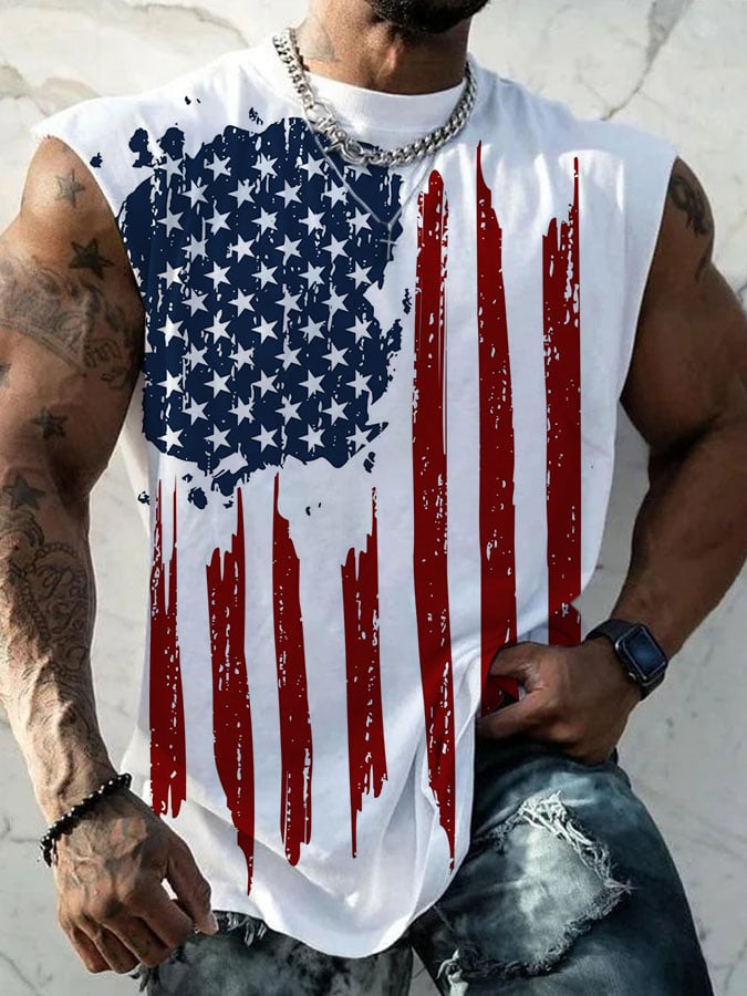 Men's Casual Printed Tank Top