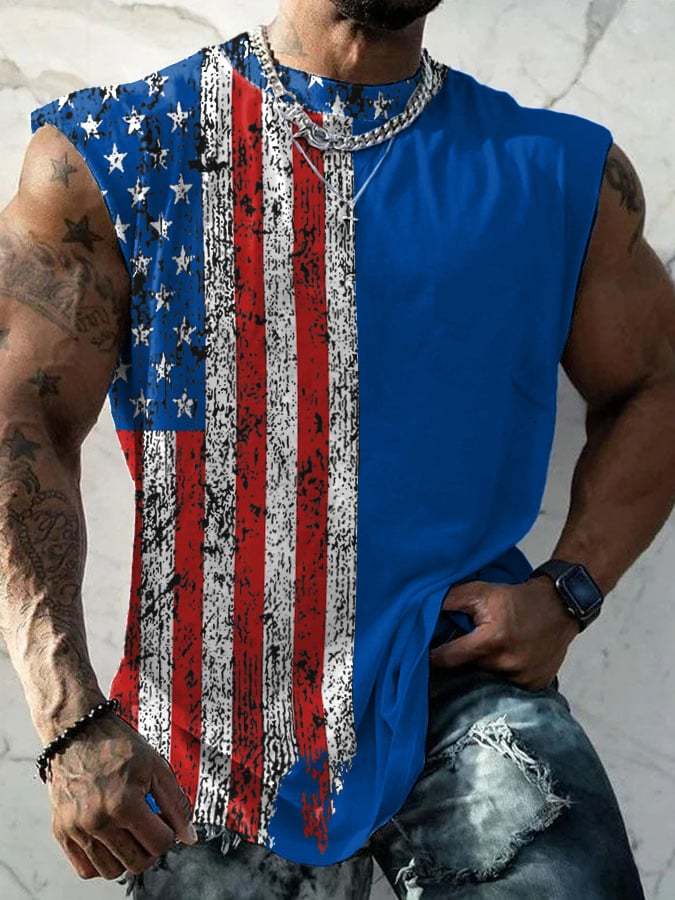 Flag Men's Printed Tank Top