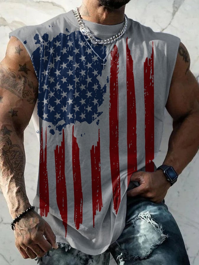 Men's Casual Printed Tank Top