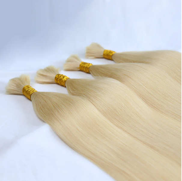 #30 V Light Bulk Human Hair Extension Light Brown Virgin Remy Premium Quality 100 Grams/PC