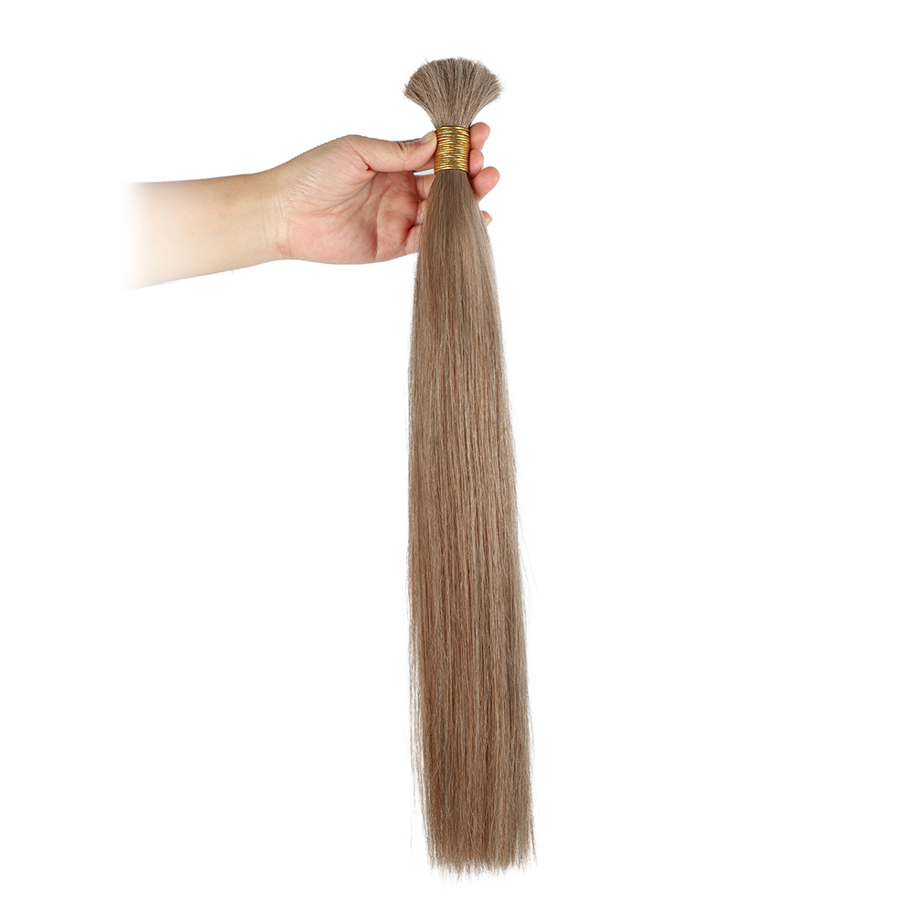 #8 V Light Hair Extensions Straight Premium Virgin Hair Bulk 100G/PC