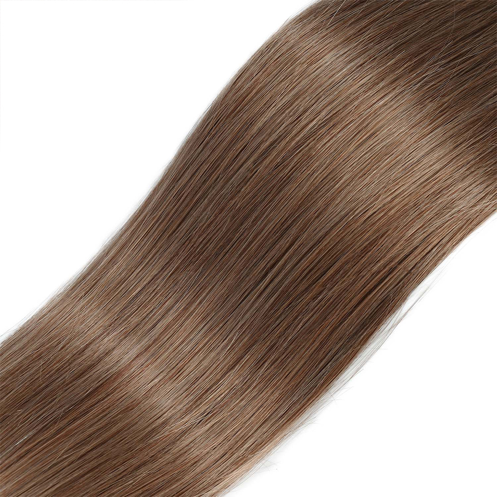 #8 V Light Hair Extensions Straight Premium Virgin Hair Bulk 100G/PC