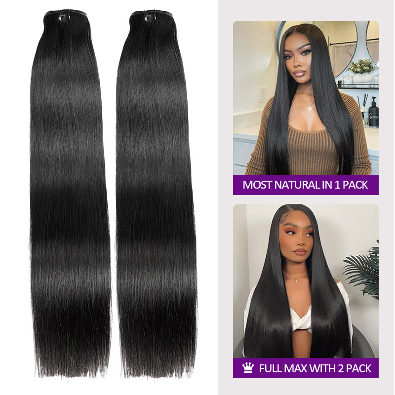 Seamless Clip In Hair Extensions Silky Straight PU Hair Weft For Women Unprocessed Remy Human Hair