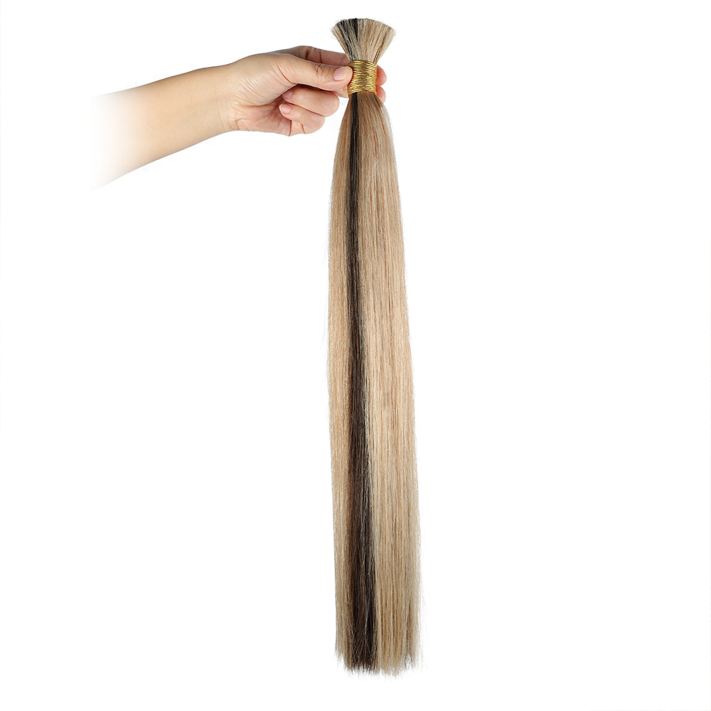 P2/27 V Light Hair Extensions Straight Premium Virgin Hair Bulk 100G/PC