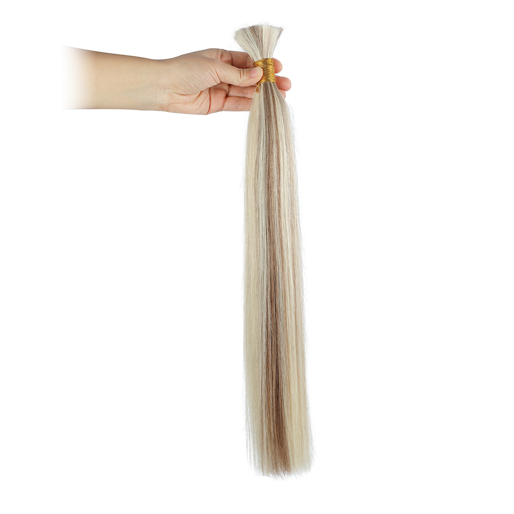 P8/60 V Light Hair Extensions Straight Premium Virgin Hair Bulk 100G/PC