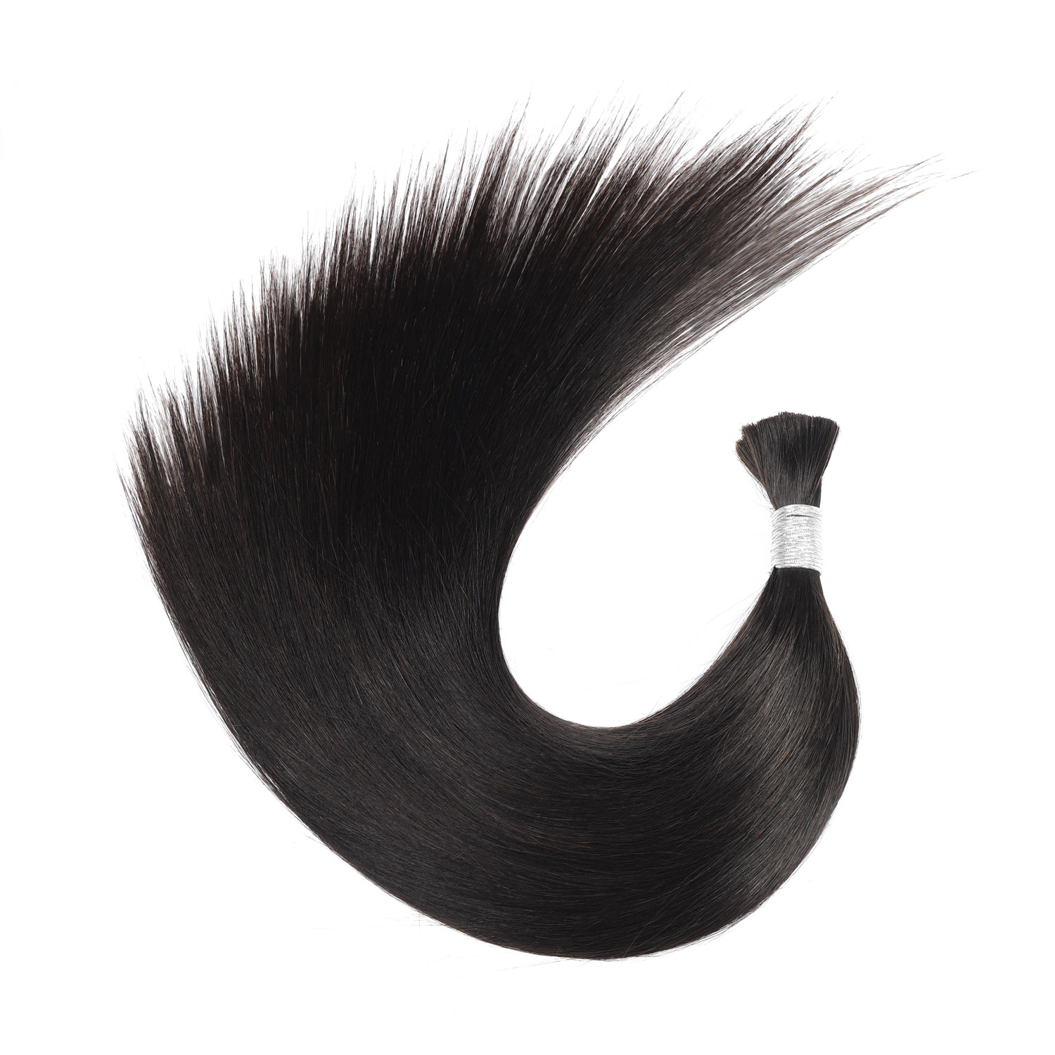 V Light Hair Extensions Natural Color Straight Premium Virgin Hair Bulk 100G/PC