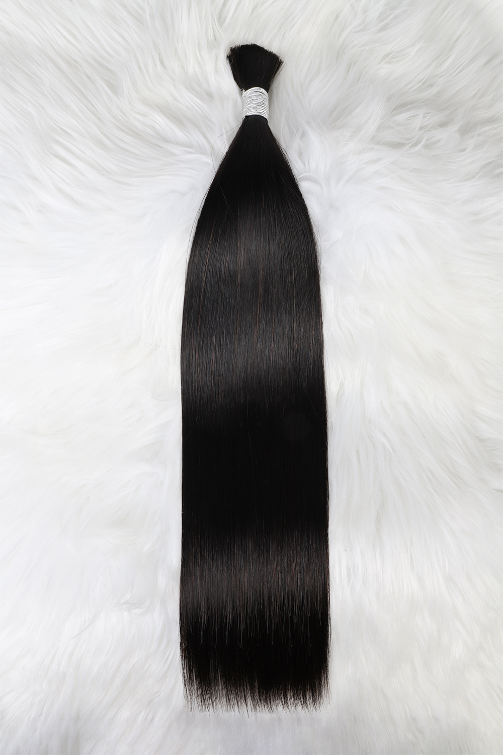 V Light Hair Extensions Natural Color Straight Premium Virgin Hair Bulk 100G/PC