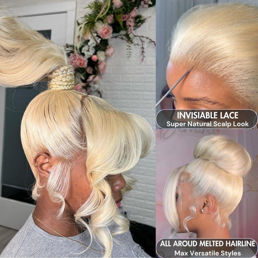 Glueless 613 Blonde Wig | Body Wave Human Hair | Full Lace Wig with Invisi Strap