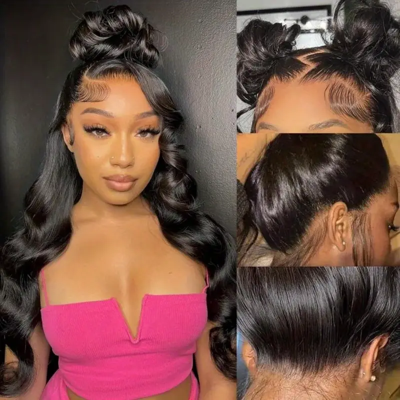 Glueless Body Wave Full Lace Wig | 100% Human Hair | Pre-Plucked Hairline | No Glue Needed