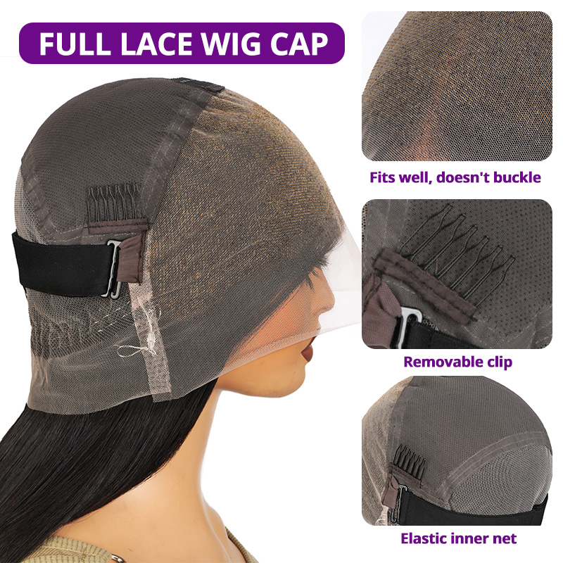 Brazilian Straight Full Lace Wig | 100% Human Hair | HD Invisible Lace | Pre-Plucked Hairline | Glueless Optional