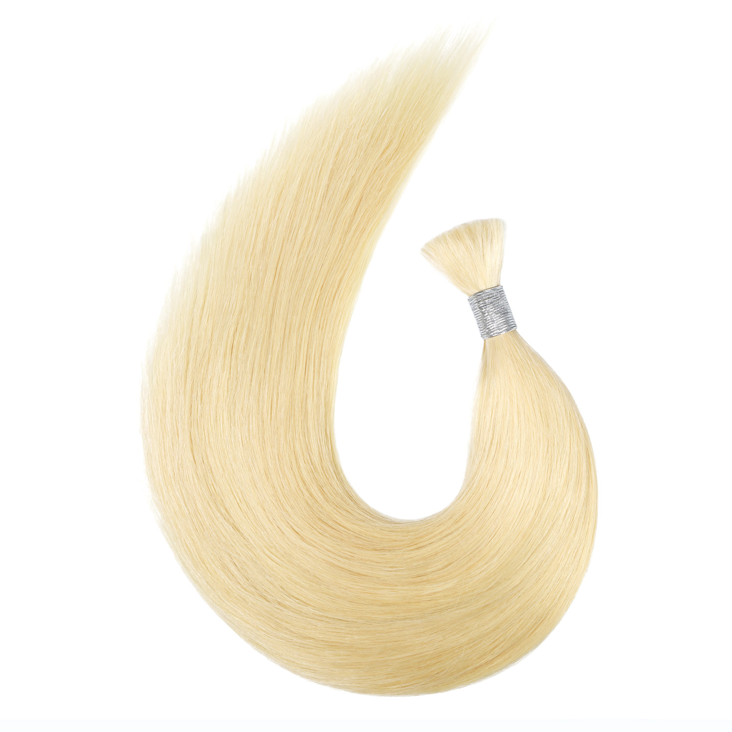V Light Hair Extensions #613 Blonde Straight Premium Virgin Hair Bulk 100G/PC-vlighthairkits