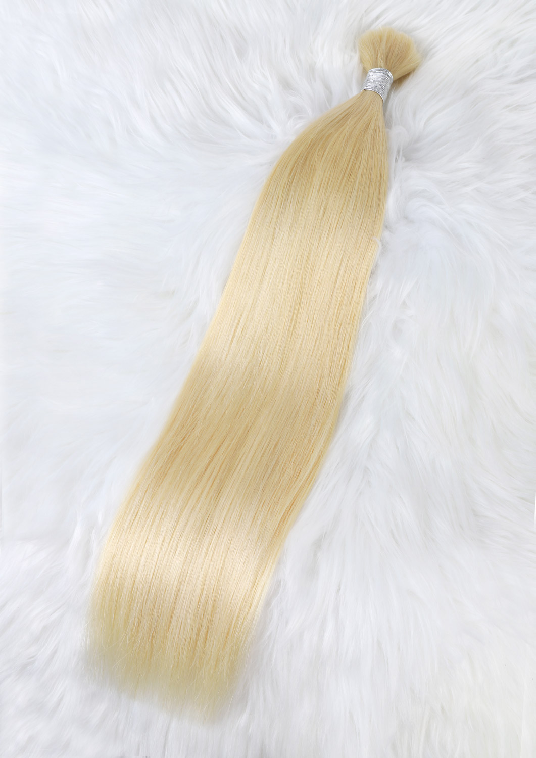 V Light Hair Extensions #613 Blonde Straight Premium Virgin Hair Bulk 100G/PC-vlighthairkits