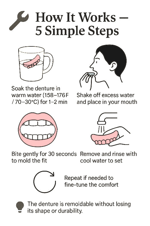 Hidone®Advanced Denture Kit with Custom Dentures