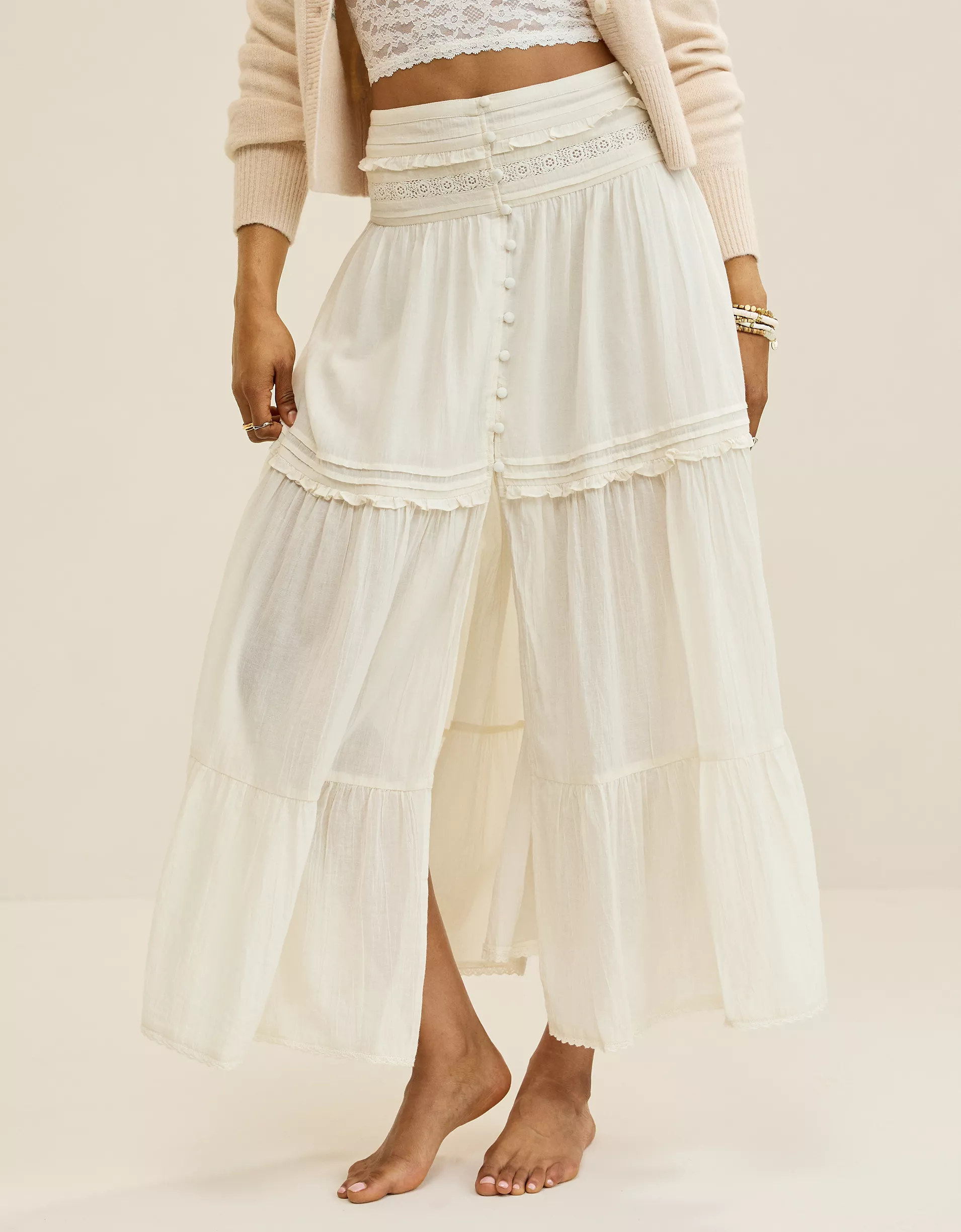 Boho Button Maxi Skirt(Buy 2 Free Shipping)