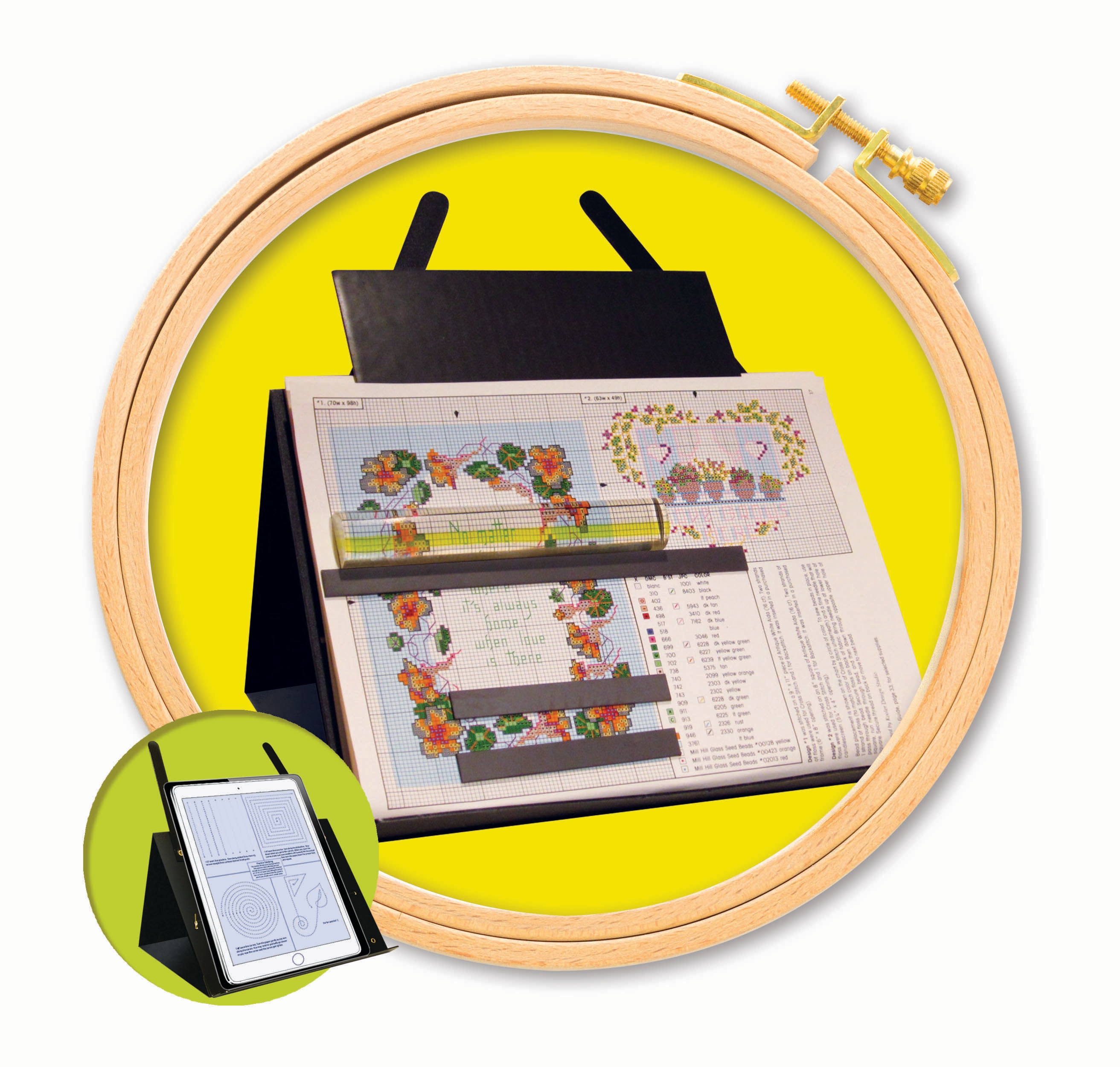 PROP IT Portable Magnifying Needlework Chart Holder