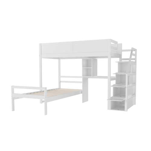 2-in-1-Gitterbett aus Kiefernholz mit hohem Gitter-OKWISH