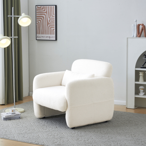Freizeitstuhl Sessel Teddy Samt Sofastuhl Polsterstuhl Einzelsofastuhl Sessel