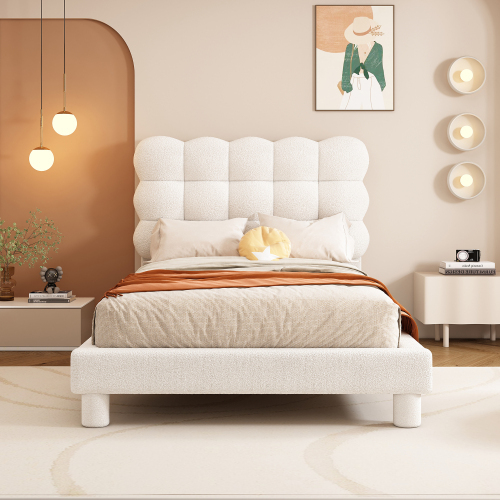 Stilvolles gepolstertes Doppelbett-OKWISH